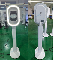Machine Photo Booth Ovale pour iPad en Stock, Facile à Assembler, Photobooth Selfie pour Mariage avec Ventilateur de Refroidissement au Dos