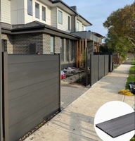 Nouveau design de panneau de clôture de jardin de luxe en plastique WPC de haute qualité résistant aux UV avec panneau décoratif Ensembles complets de clôture WPC