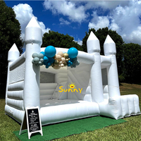 Château gonflable de mariage avec piscine à balles, toboggan, fosse à sauts, toboggan en PVC, capacité de 300 kg pour usage commercial