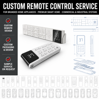Télécommande intelligente pour toilettes OEM ODM à 20 touches, en plastique, personnalisée en usine, protocole RF433 IR, contrôleur de bidet sans fil BLE