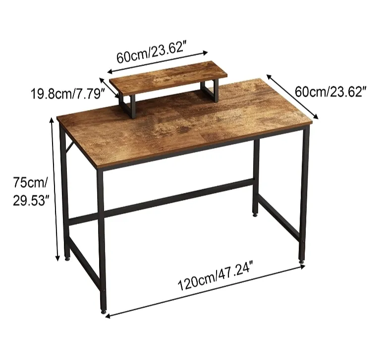 Maatwerk Hout En Metalen Frame Schrijfbureau Grote Rechthoekige Computer Bureau Thuis Kantoortafel Antiek Studiebureau