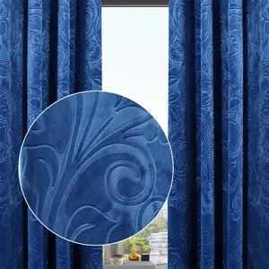 Paneles de ventana de lujo, cortinas de estilo oxidado para puerta de cine, terciopelo