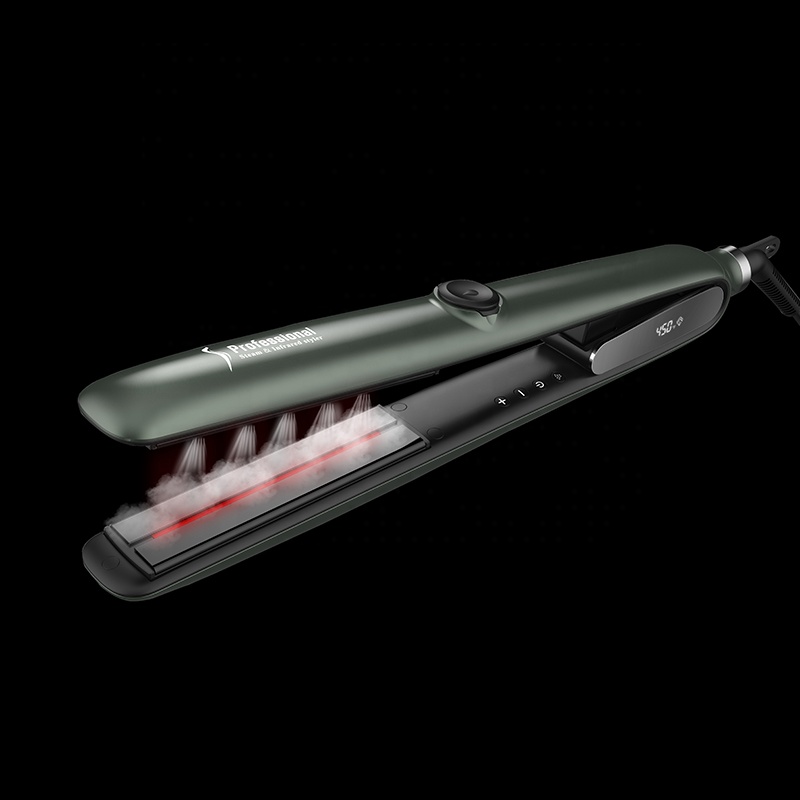 Private Label Flat Iron Auto Stoom & Infrarood Titanium Accessoires Stijltang Warmte-overdracht Afdrukken Snelle Mch Heater