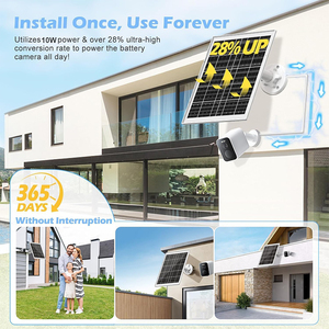 10W 15W Monocrystalline <b>Solar</b> Panel IP65 Waterproof Black Portable PV Module Outdoor <b>Power</b> Supply for Security Monitoring Device - Product Image 3