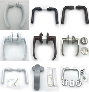 Poignée de <span class=keywords><strong>porte</strong></span> fendue en acier inoxydable 304 à <span class=keywords><strong>plaque</strong></span> étroite avec écusson ovale et double crochet pour portes en aluminium - Product Image 6