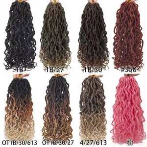 Mermaid Locs Messy Gypsy Faux Locs Crochet Trame Unique Déesse Cheveux Tresses Dreadlocks Ondulés - Product Image 6