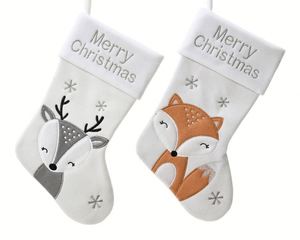 Calcetines de Navidad para Bebé Recién Nacido con Diseño de Zorro Adorable, Estilo Nórdico, para Decoración Navideña - Product Image 1