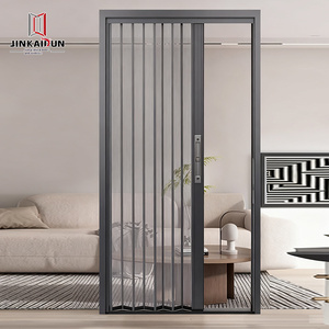 Puerta Plegable <span class=keywords><strong>de</strong></span> Aleación <span class=keywords><strong>de</strong></span> Aluminio Sin Perforaciones con Malla Antimosquitos <span class=keywords><strong>de</strong></span> Acero Inoxidable, Diseño Moderno - Product Image 1