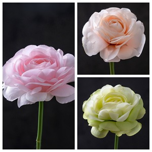 ดอกกุหลาบประดิษฐ์ CallaFloral ก้านเดี่ยว สีชมพู เหลือง ส้ม สำหรับตกแต่งงานแต่งงาน ตกแต่งบ้าน สไตล์ Ins งานฝีมือดอกไม้ - Product Image 3