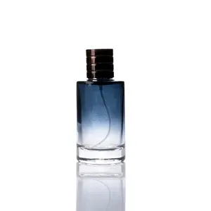 免费样品100毫升香水油瓶蓝色玻璃香水罐带香水磁盖