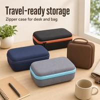 Étui rigide personnalisé en EVA avec fermeture éclair, sac de rangement, intérieur moulé, poche en maille, plusieurs couleurs