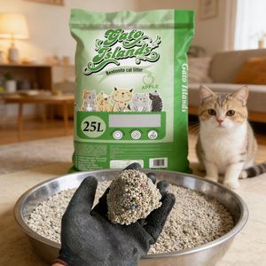 ทรายแมว GatoIsland OEM 99% ปราศจากฝุ่น ควบคุมกลิ่น ดูดซับดีเยี่ยม ขจัดกลิ่นลาเวนเดอร์  จับตัวเป็นก้อนแข็ง  แบบเม็ดกลม  สามารถทิ้งลงชักโครกได้ - Product Image 1