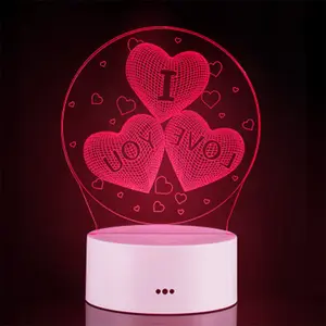 Tùy chỉnh Led 3D thay đổi màu sắc đứng Acrylic ánh sáng ban đêm 16 mèo đèn với thiết kế phim hoạt hình hiện đại cho trang trí phòng ngủ - Product Image 1