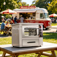 Four à rôtir électrique rotatif en acier inoxydable commercial pour chariot de nourriture de rue, pâtisserie et petite entreprise de restauration rapide