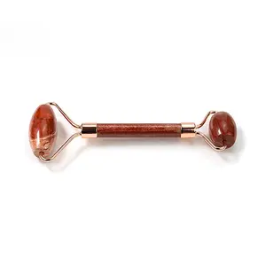 healing crystals factory supplier red jasper face facial massage roller quartz roller