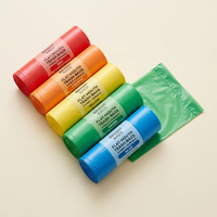 Sacs poubelles compostables à cordon, sacs à ordures biodégradables, sacs à déchets écologiques personnalisés en plastique