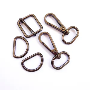 钱包缝制配件五金金属D环调节扣和卡钩金属