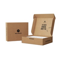 Boîtes d'Expédition Kraft Personnalisées A5 avec Logo, en Carton Ondulé Pliant pour Envoi Postal ou Cadeau