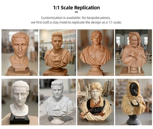 YOUFINE Sculpture de <span class=keywords><strong>Buste</strong></span> de <span class=keywords><strong>Femme</strong></span> <span class=keywords><strong>en</strong></span> <span class=keywords><strong>Marbre</strong></span> Classique Europé<span class=keywords><strong>en</strong></span>, Sculptée à la Main, Tête de <span class=keywords><strong>Femme</strong></span> Antique <span class=keywords><strong>en</strong></span> Pierre pour Hall de Villa, Ornement de Maison - Product Image 4