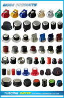 DJ Tech Tools Super bouton de remplacement universel bouton de potentiomètre d'arbre D en caoutchouc