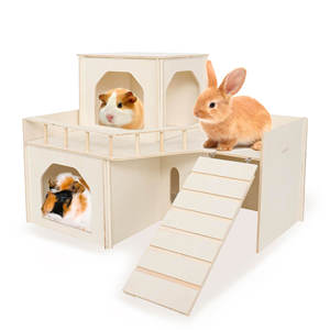 <span class=keywords><strong>Cage</strong></span> de maison de Hamster en bois d'<span class=keywords><strong>habitat</strong></span> détachable pour petit animal pour cochon d'Inde Chinchilla lapin Hamster hérisson écureuil - Product Image 1