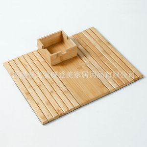 Plateau d'accoudoir de canapé anti-chute en bambou et bois, portable, pour café et collations, pliable, pour rangement d'objets divers - Product Image 3