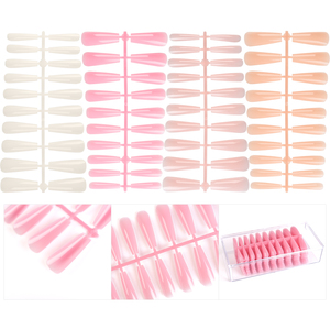 22*20 Uñas Postizas con Forma de Ataúd, Cobertura Completa, Estilo Francés, Largas, Resistentes, de ABS, en Caja - Product Image 3