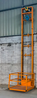 Ascenseur de transport de matériaux Risenmega 400 kg, monorail, entraînement hydraulique, élévateur de marchandises 2-15 m, montage mural, gain de place, OEM Q345B