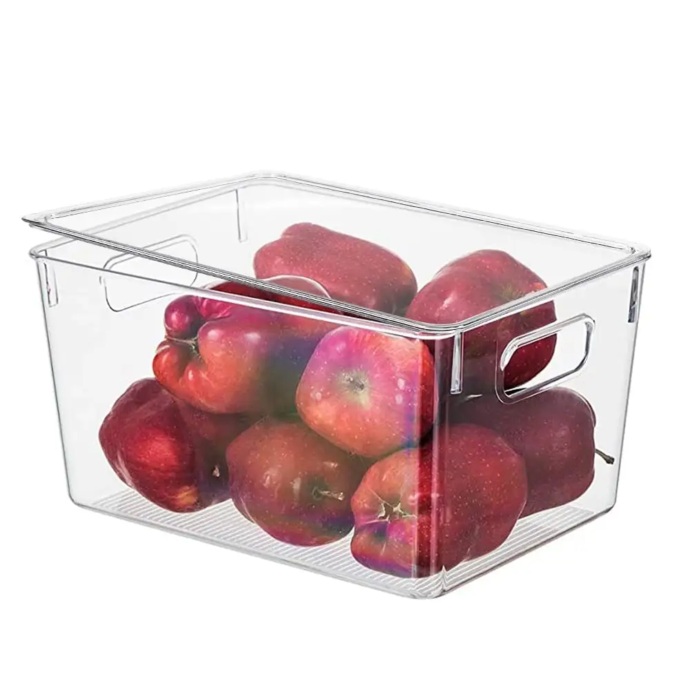 New cheap convenient quick kitchen plastic storage transparent acrylic clear refrigerator storage box