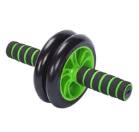 Kit de Musculation d'Entraînement à Domicile pour Fitness Abdominaux et Pompe 5 Pièces avec Roue à Abdominaux, Corde à Sauter et Poignée de Musculation