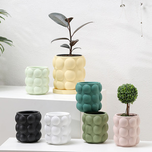 Balcon Moderne <span class=keywords><strong>Rond</strong></span> Épaissir Bonsaï Pots Pots En Terre Cuite Pour Plantes Durable En Céramique Succulente Planteur - Product Image 4