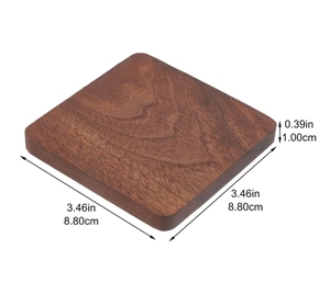 Sous-verres en bois de noyer carrés classiques décor à la maison élégant entrepôt américain pour tapis et tampons de Protection de dessus de Table basse - Product Image 2