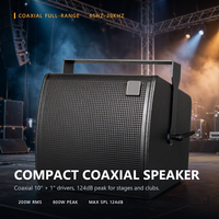 Haut-parleur coaxial de 10 pouces, 200 W RMS, 8 ohms, moniteur mural ou de sol avec support