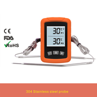 Thermomètre à viande sans fil longue portée pour griller et fumer avec 2 sondes fumeur barbecue gril cuisine alimentaire thermomètre de cuisson