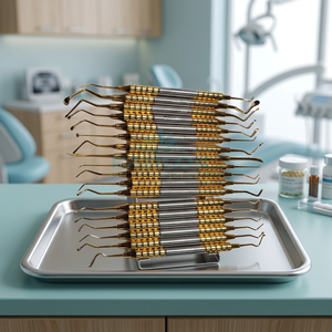Ensemble de curettes dentaires Gracey à manche creux, 18 pièces, instruments chirurgicaux manuels en acier inoxydable, équipement dentaire de base DAVICON - Product Image 2
