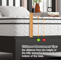 Matelas Hybride Bonnell/Ressorts Ensachés avec Mémoire de Forme, Latex Naturel Orthopédique, Compressé – Garantie 20 Ans