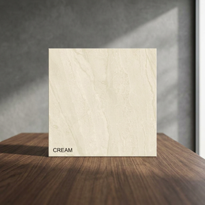 Azulejos de Porcelana Vitrificados Color Crema Marfil Brillante con Acabado Nano Pulido y Sal Soluble, 600x600mm 60x60cm - Product Image 1