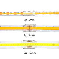 Connecteurs LED sans soudure pour bandes COB 5, 8, 10 mm – Rallonges pour bandes LED CCT 2 et 3 broches