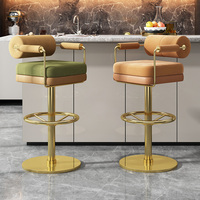 Tabouret haut en métal de style minimaliste moderne, réglable en hauteur, pivotant, pour café, bar, comptoir, usage commercial