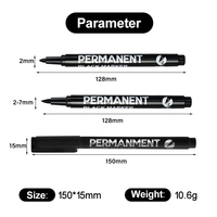 Marqueur permanent Aiye en stock, blanc et noir, à séchage rapide, à base d'huile, stylo marqueur noir pour graffitis, marquage de pneus de voiture et de machines