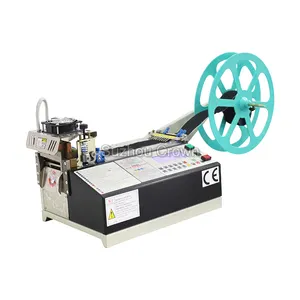 Automatic Angle Fabric Cloth Nylon Roll Pvc Polyester Webbing Strap Belt Elastic Label Stain Ribbon Cutter Cutting Machine