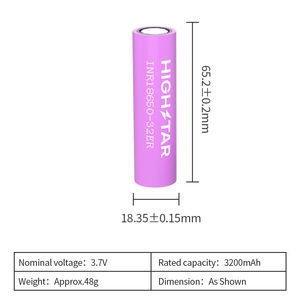 18650 HIGHSTAR 18650 3200mAh 3C充電式リチウム鉄電池セル <span class=keywords><strong>3</strong></span>.7V 18650リチウムイオン電池 - Product Image 3
