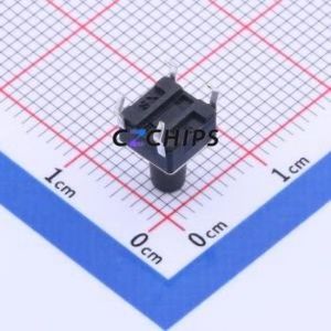 TS669CJ 250gf BXG Tactile Switch Through hole-4P,6x6mm Switch Single Pole Single Throw Round Button 2.5N Through Hole - Product Image 2