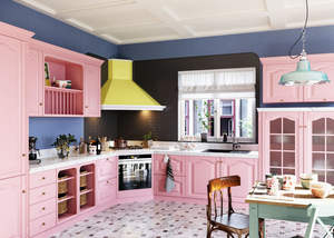 Dernier modèle de cuisine moderne Lovely pink Shaker Style High Glossy Laque Meuble de cuisine Cabinet - Product Image 4