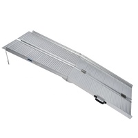 Prix usine rampes légères en aluminium argenté pour escaliers rampe pliable rampes de moto