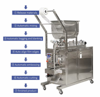 Machine de remplissage et d'emballage multifonctionnelle automatique pour sachets en plastique de pâte, huile de piment et sauce tomate, avec trémie en U mélangeable