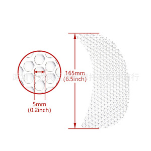 Harley Road King Glide 15-23 FLTR Décoration en maille nid d'abeille pour pare-brise avant, noir électro-plaqué - Product Image 2