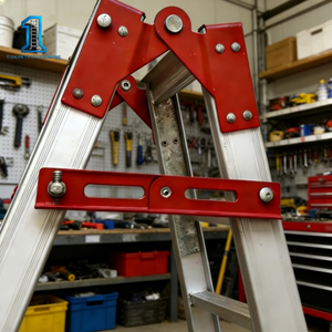 Kit <span class=keywords><strong>de</strong></span> Herrajes para Escalera en A, Componentes Metálicos Rojos + Juego Completo <span class=keywords><strong>de</strong></span> Tornillos |   Repuesto <span class=keywords><strong>de</strong></span> Escalera <span class=keywords><strong>de</strong></span> Diseño Industrial <span class=keywords><strong>de</strong></span> Alta Resistencia - Product Image 6