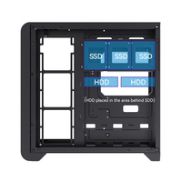 Zeromaster Gaming PC Case Tempered Glass Computer Chassis with Temperature Display Support 360mm Liquid Cooling ATX Case OEM ODM