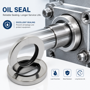 Guarnizione Olio a Doppia Labbro in PTFE Acciaio Inossidabile, Resistente ad Alta Pressione, per Compressore a Vite, Diametro Interno 140/150MM - Product Image 1